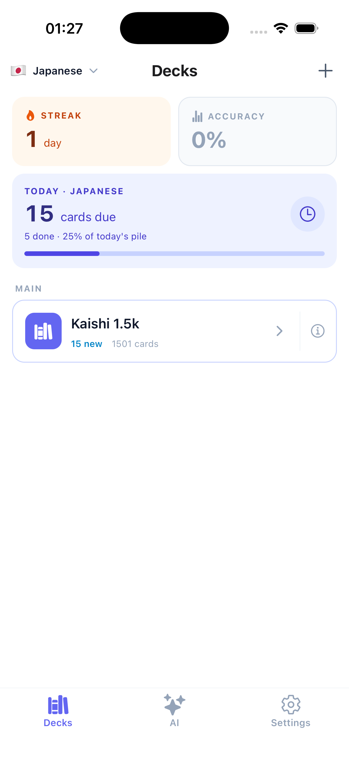 Your queue at a glance